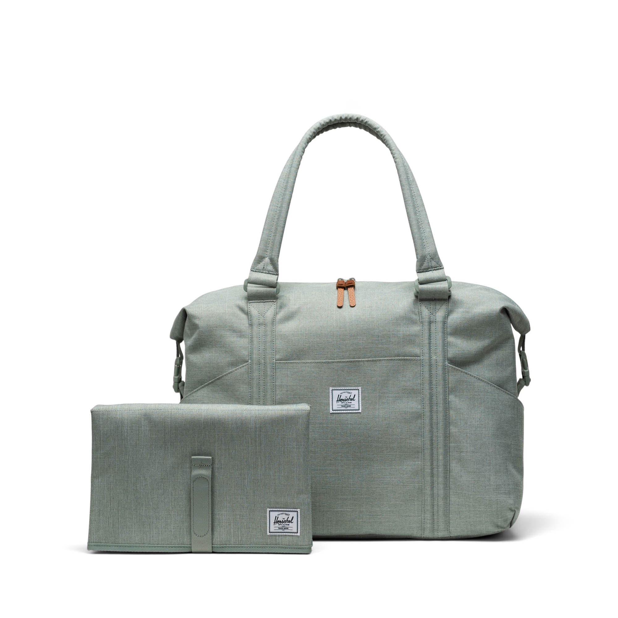 Kırçıllı Mint Yeşili Herschel Strand Diaper Duffle Alt Açma Matlı Anne Çantası, 24 L